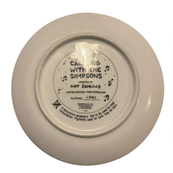 The Simpsons plates Lisa and her sax caroling plates Franklin mint Bart Simpson - Picture 4 of 5